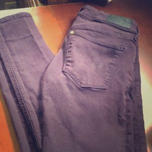 Women’s H&M Purple Denim Skinny Jeans